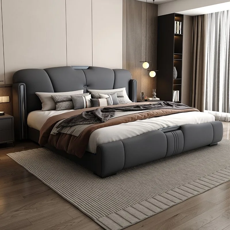 

Crown Comfortable Bed Minimalist Designer Wedding Simple Soft Bed Ltalian Fashionable Letto Matrimoniale House Accessories