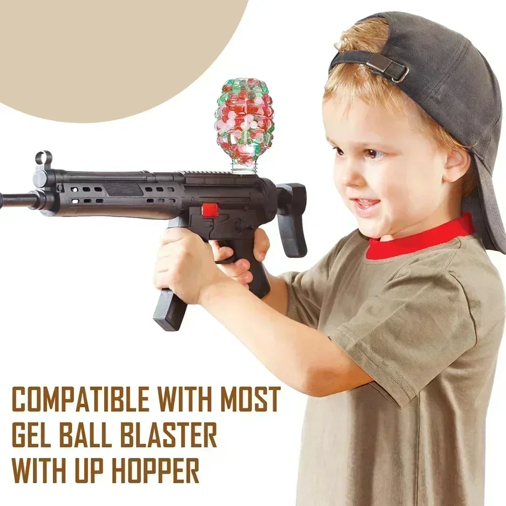 OLWater Gun Accessories ترشيش الكرة بندقية عبوة الذخيرة البلاستيك هوبر جل حبة زجاجة فرعية للأطفال الصيف #6