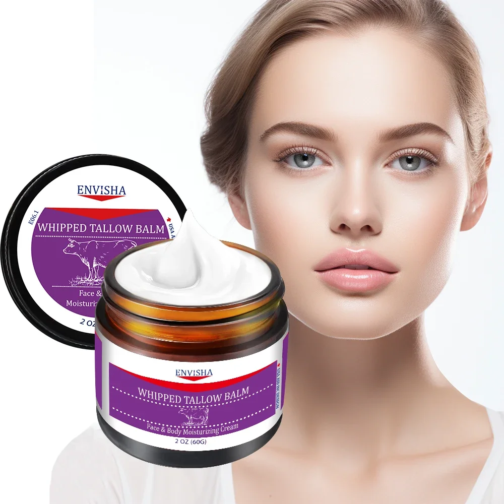 Face Cream Anti-Wrinkle Aging Whipped Tallow Balm Collagen Hyaluronic Acid Skin Care Moisturizing Shrink Pores Whitening Smooth