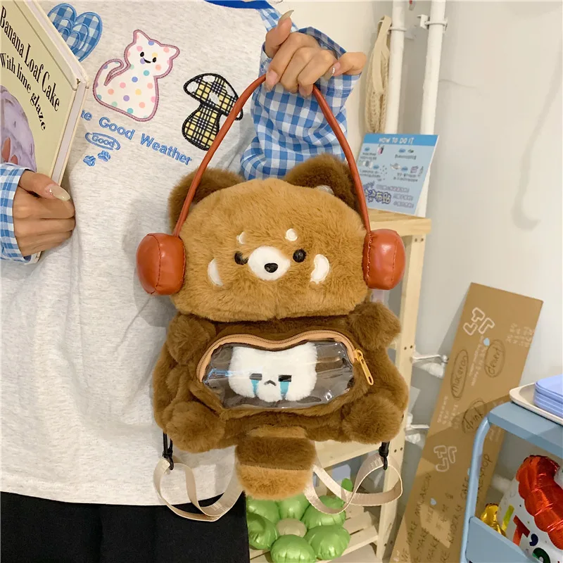 

Милая сумка-рюкзак Bapa JK в виде овечки с наушниками, подарок для девочек, дорожная сумка, мультяшная, на молнии, для повседневного использования