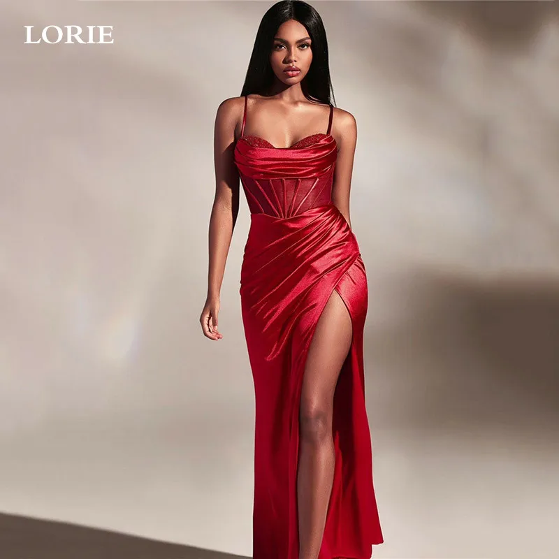 

LORIE Sexy Spaghetti Straps Mermaid Evening Dresses Sweetheart Beck Beading Prom Gowns Elegant Corset Evening Party Dress 2023