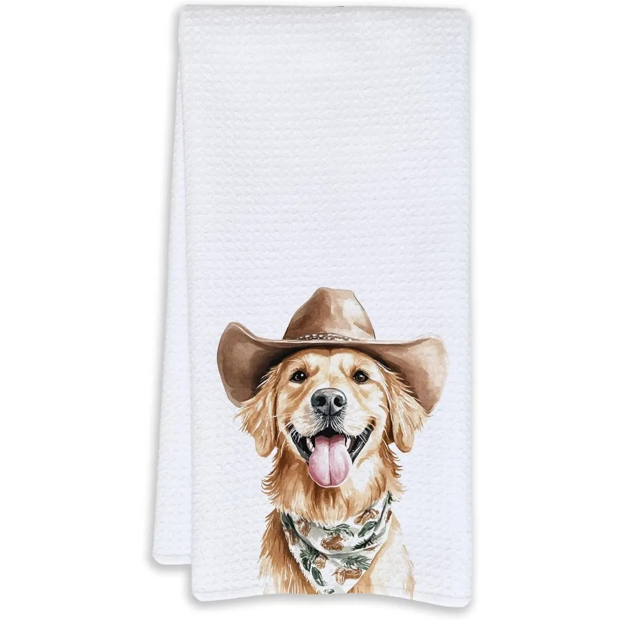 

Golden Retriever Gts Kitchen Towels Golden Retriever Gts for Women Men Decorative Hand Towels for Bathroom Fy Western Cowboy Go