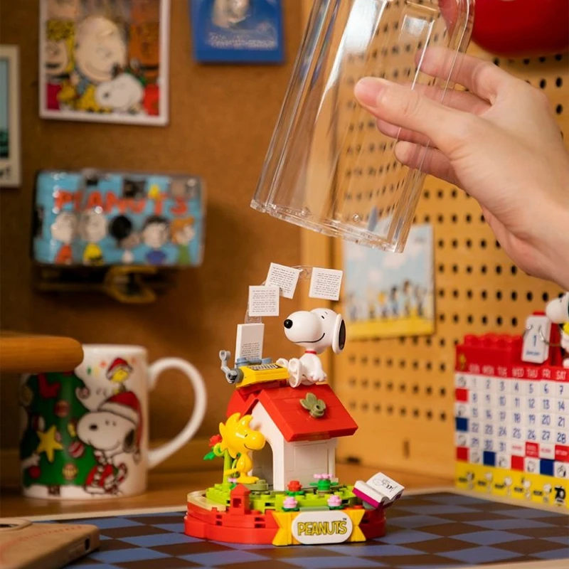 Bouwsteen Snoopy Co-branded Scene Style Series Educatief stapelspeelgoed Decoratie Cadeau