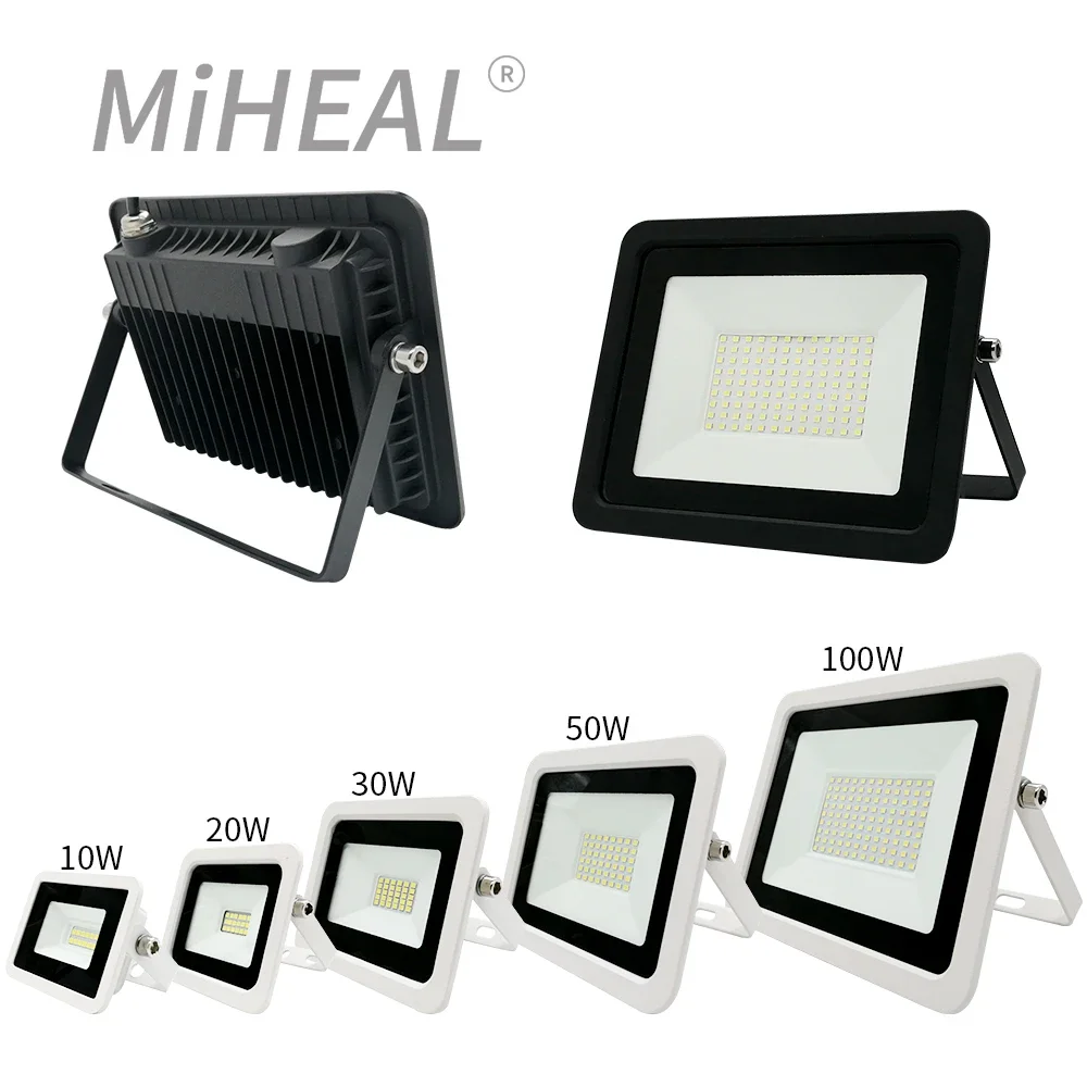 Reflector LED para pared exterior, lámpara impermeable IP68, 10W, 20W, 30W, 50W, 100W, 220V, jardín