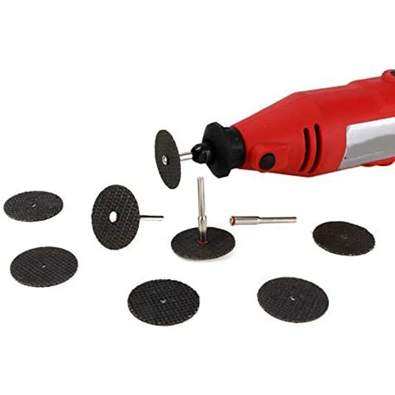 25Pcs 32Mm Grinding Wheel With Mandrels For Rotary Tools Resin Cutting Disc Mini Circular Saw Blade Rotary Cut Off Wheel