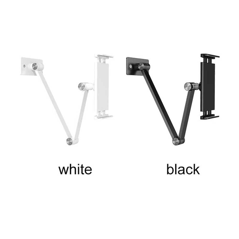 ABKI-Tablet Wall Mount Arm Foldable Foldable Wall Mobile Phone Holder For 4.7-12.9 Inch Electronic Devices Black