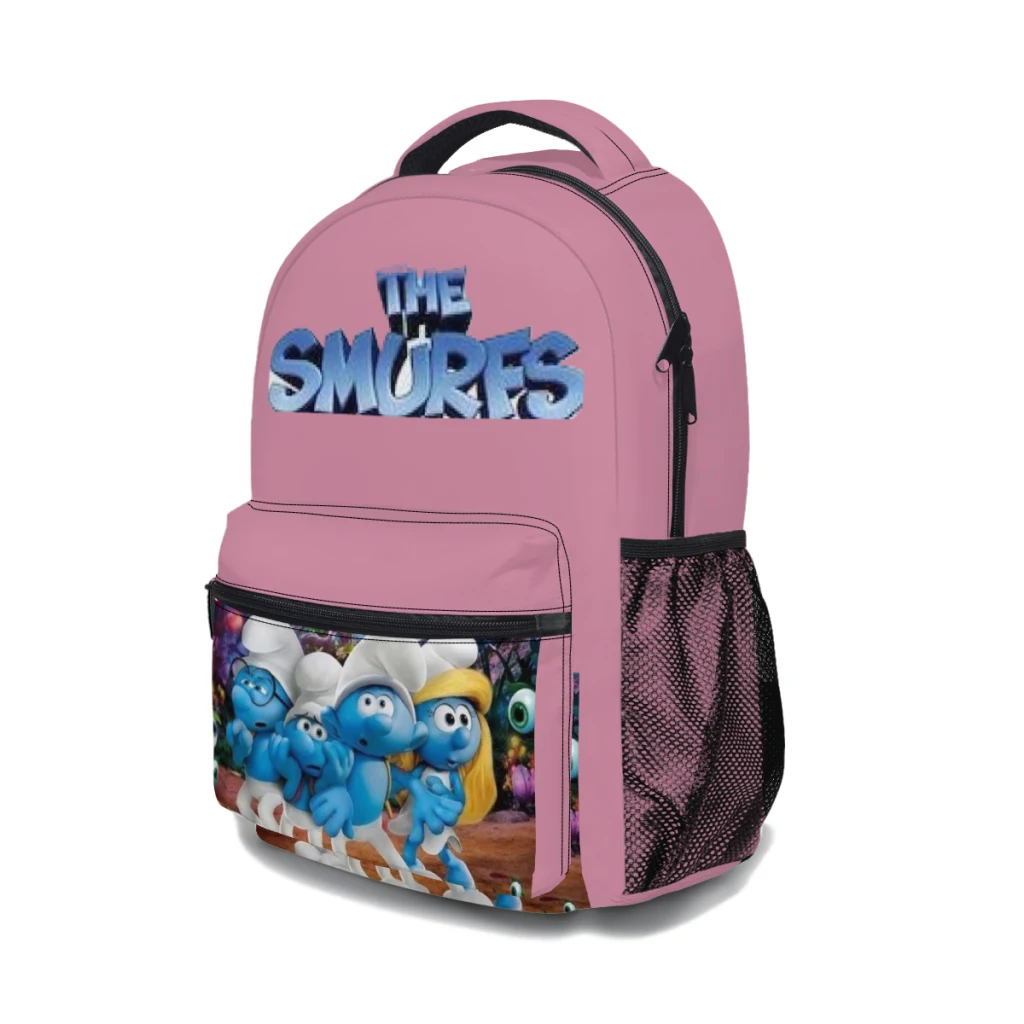 S-Smurfss Schoolbag For kids Large Capacity Student Backpack Cartoon High School Student Backpack 17inch