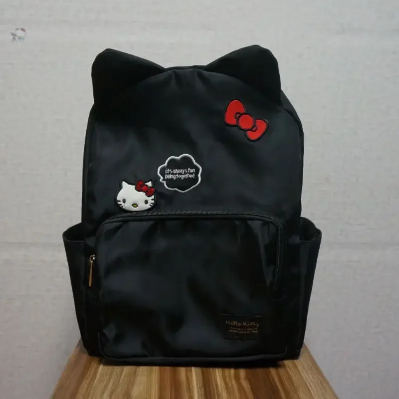 Kawaii sanrio hallo kittys rucksack niedlich anime schwarz bestickte schult asche frauen schulter tasche mädchen harajuku japan college geschenk