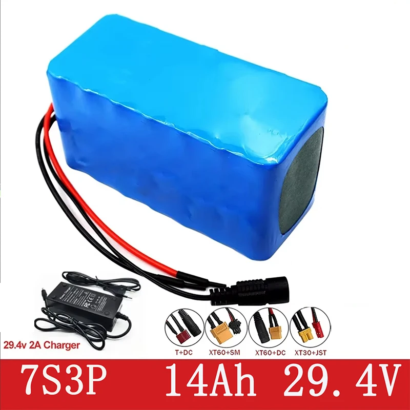 New pattern 24V 14000mAh 7S3P 18650 Rechargeable Batteries 24V Lithium Battery Wheelchair Battery 7s3p Battery Pack for Bicycle