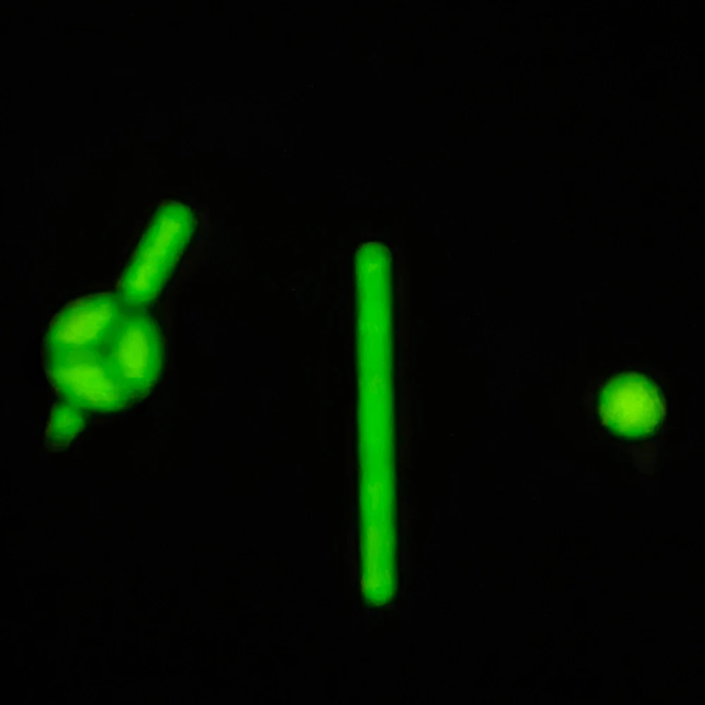 Menex Peace Symbol Watch Hands Set, Green Luminous 3-Piece Sword, Fit NH35 NH36 ETA 2824 2836 ST2130 Miyota 8215 DG Parts view 6