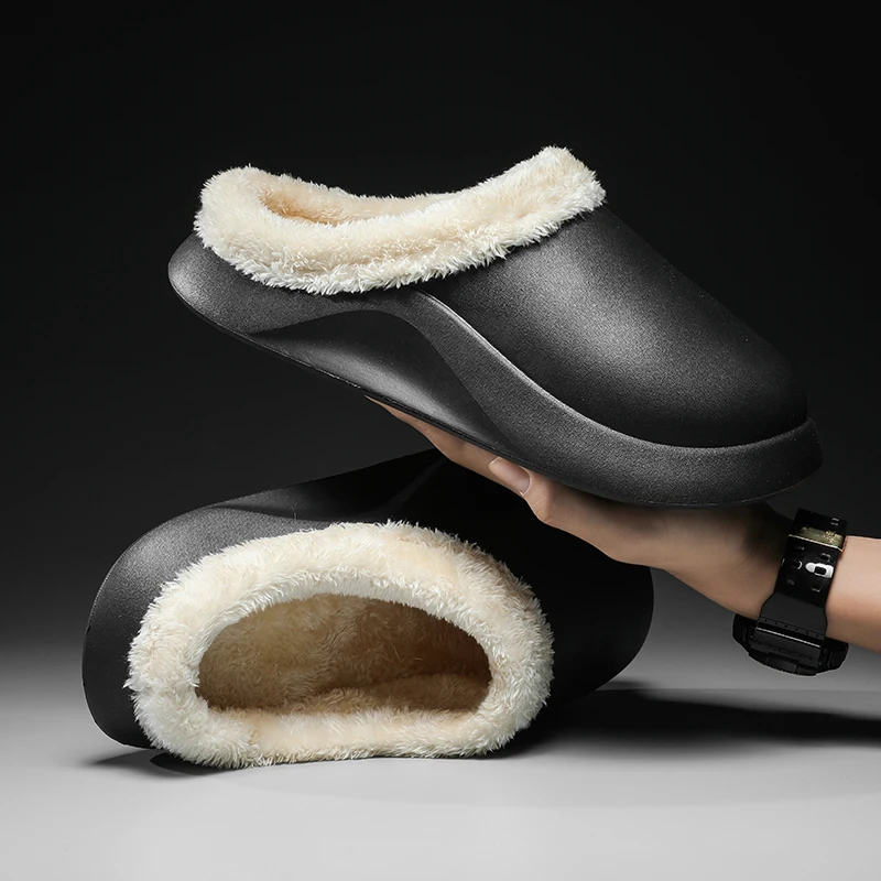 Winter Clogs Men Women Slipper Warm Furry Soft Slippers Couples EVA Indoor Home Cotton Casual Outdoor Fluffy Slides Plush