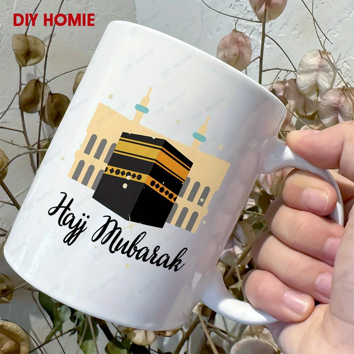 Coffee Mug Beautiful Mubarak Mug with Kaaba Design Islamic Gift for Celebrations Ideal for Women Birthdays Essential Drinkware