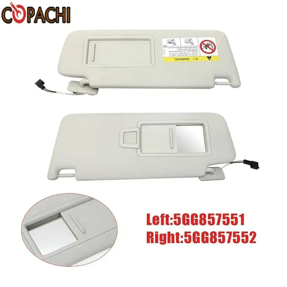 2pcs 5GG857551 5GG857552 Left+Right Front Sun Visor Panel With Makeup Mirror For Golf 7 Jetta MK7 Passat B8 T-Cross