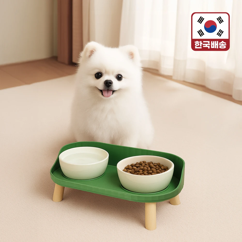 (LETO) 레토 강아지 밥그릇 고양이 밥그릇 도자기 식기 세트 물그릇 식탁 LCA-RB01
