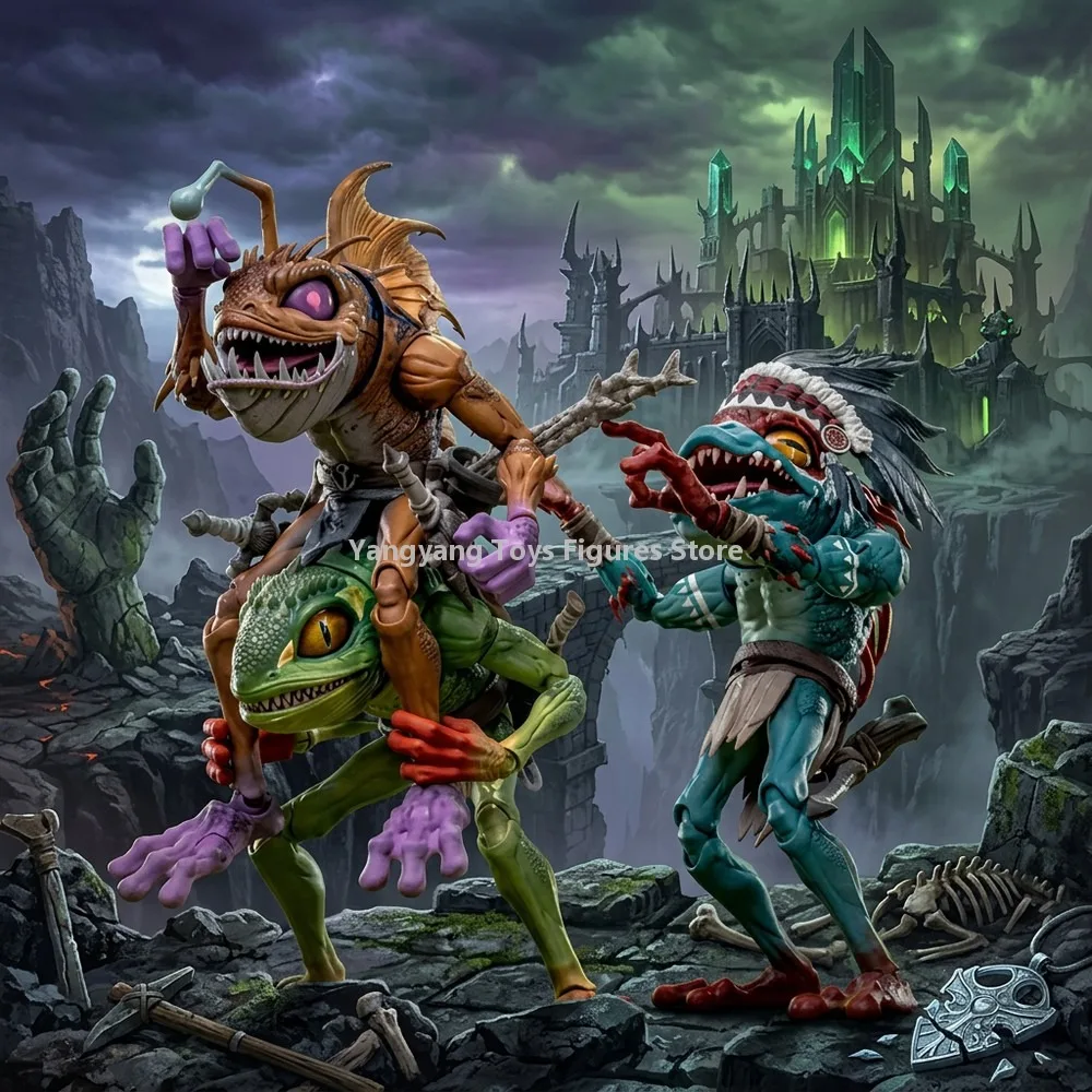 Оригинальные фигурки Mithril Studio в масштабе 1/10: Fishman Monsters 01 Bladewave Oetender Lym, 02 Abyssal Archer Helti, 03 Wave Chief Tuluka