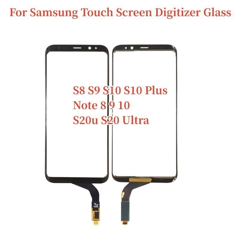 Good Quality For Samsung Galaxy S8 S9 S10 S10 Plus Note 8 9 10 S20u S20 Ultra Touch Screen Digitizedr Glass Panel With OCA Glue