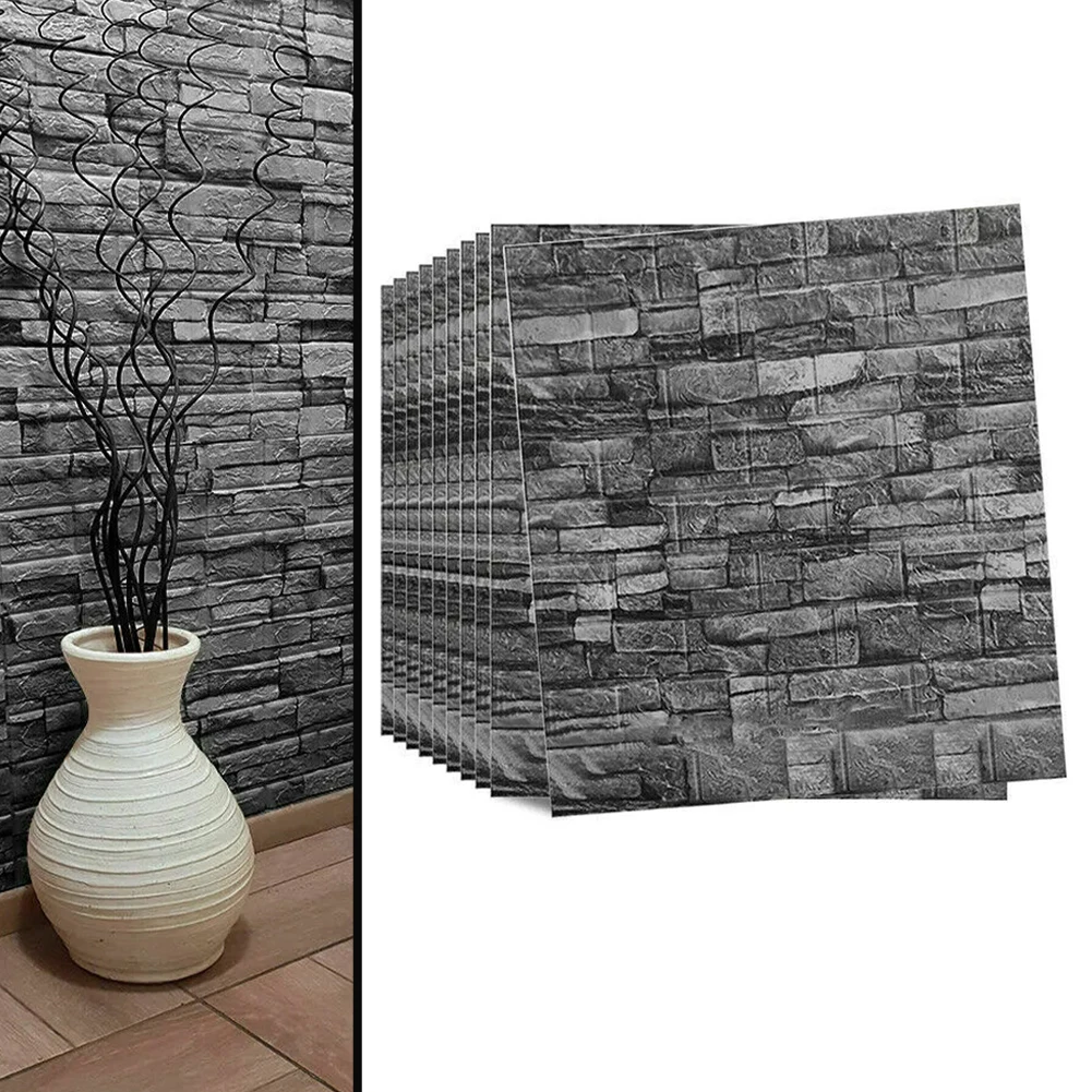 

Foam Panel Tile Brick Wall Sticker Waterproof D Effect Foam Panel PCS Soft Soft Foam Decoration Visually Stunning