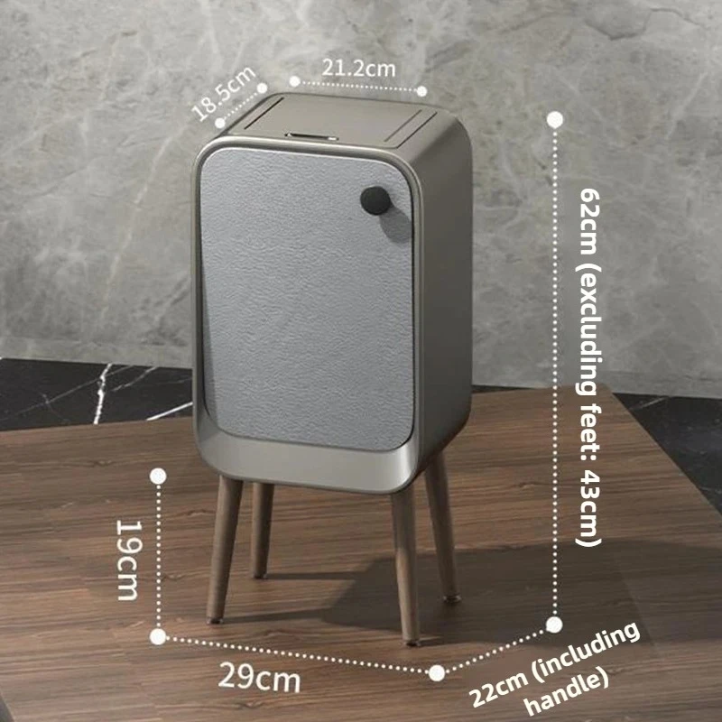 

JC 20L Automatic Sensor Trash Can Smart Intelligent Electric Kitchen Garbage Bin Luxury Bedroom High Foot Litter Bin Home Cleani