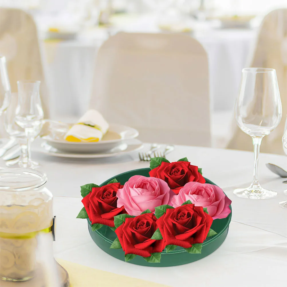 

2 Pcs Round Needle Plate Decoration Floral Pin Holder Flower Arrangement Base Florist Supplies Mud Tray Bowls