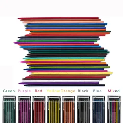 12pc/Box Colored 2.0 mm Lead Refills 120 mm Length Unique Colors Pre-Sharpened Break & Smudge Resistant
