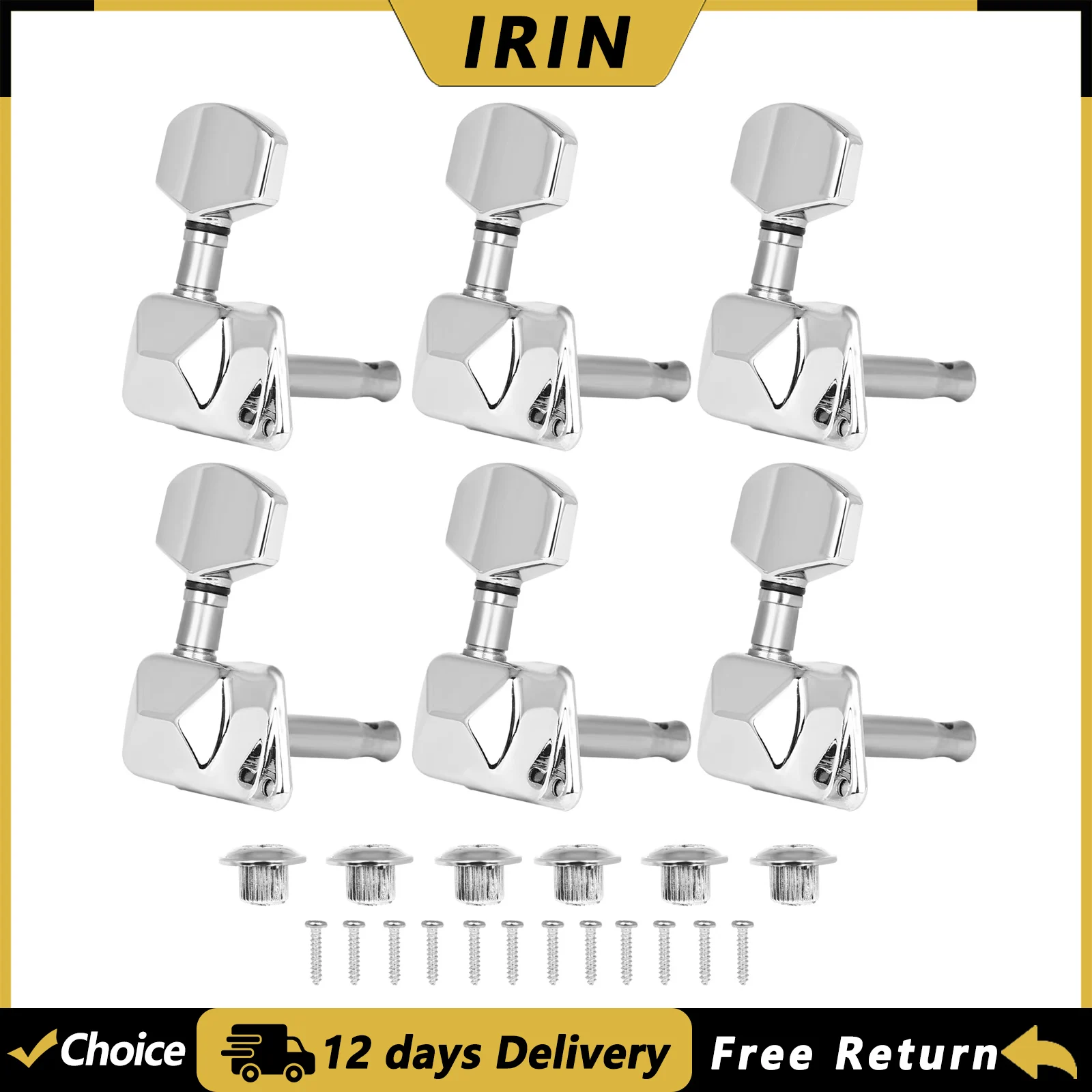IRIN 3L 3R Acoustic Guitar Tuning Pegs Knobs Semi-closed 6 Strings Acoustic Guitar Tuners Machine Head Guitar Parts Accessories