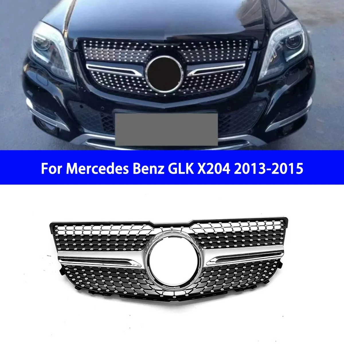 

Suitable for Mercedes Benz GLK X204 2013-2015 Model Modified with Starry Sky Grille ABS Material