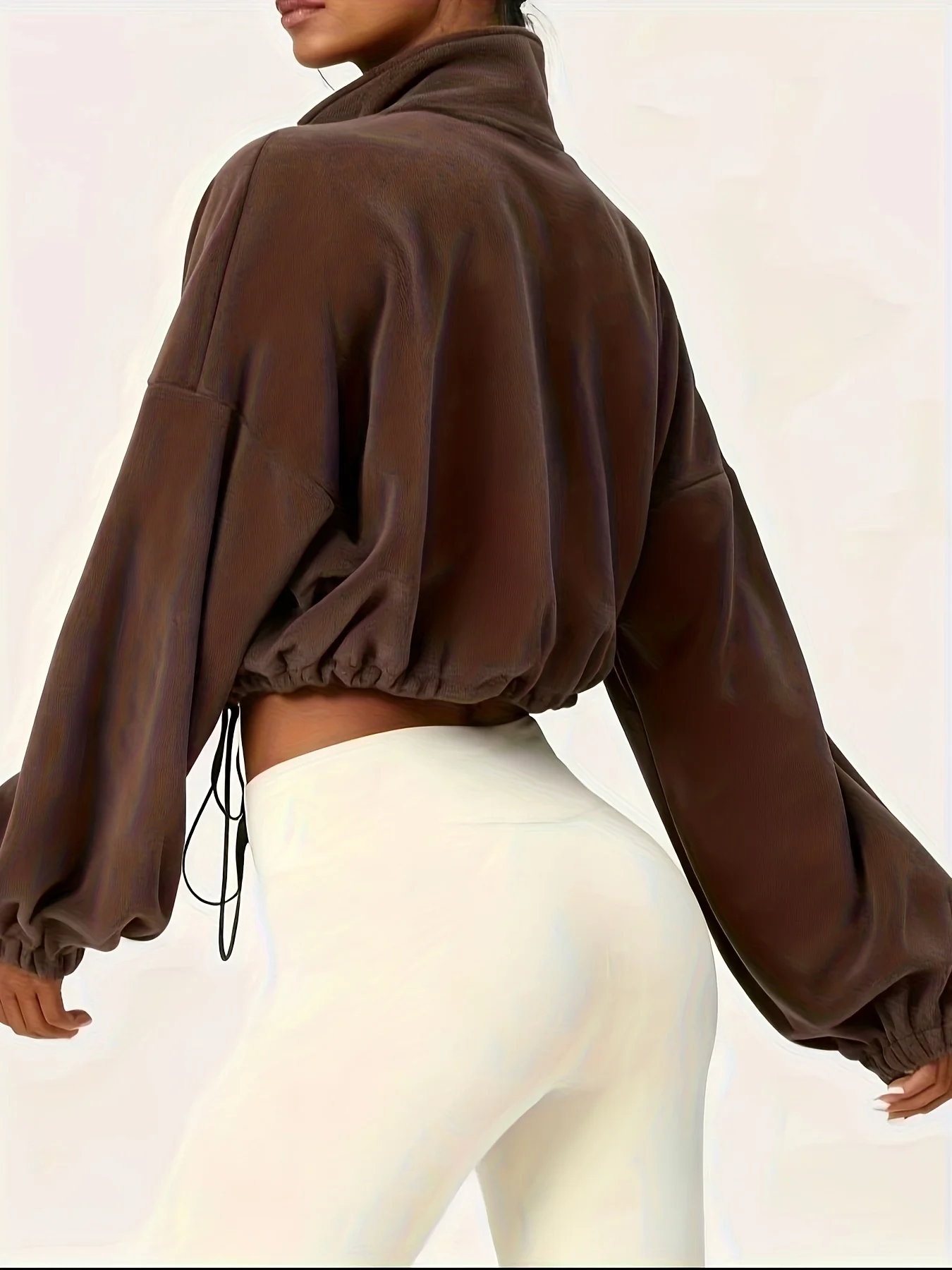 Herfst 2026 Nieuw polarfleecejack voor dames met opstaande kraag (plus fluweel) ontspannen sporttop met ritssluiting