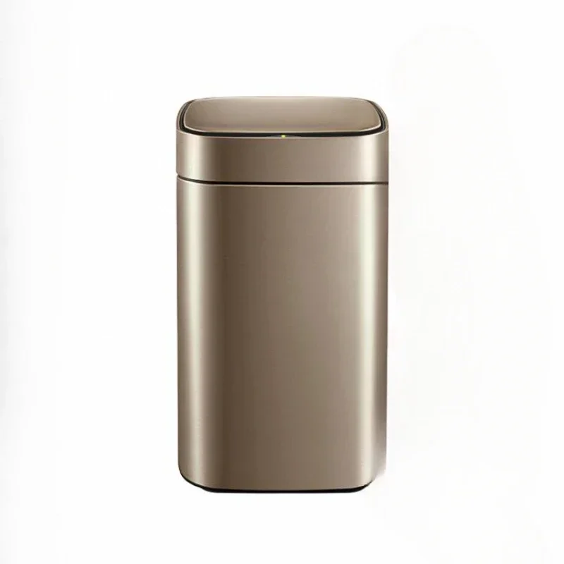 

Intelligent induction trash can with lid stainless steel automatic