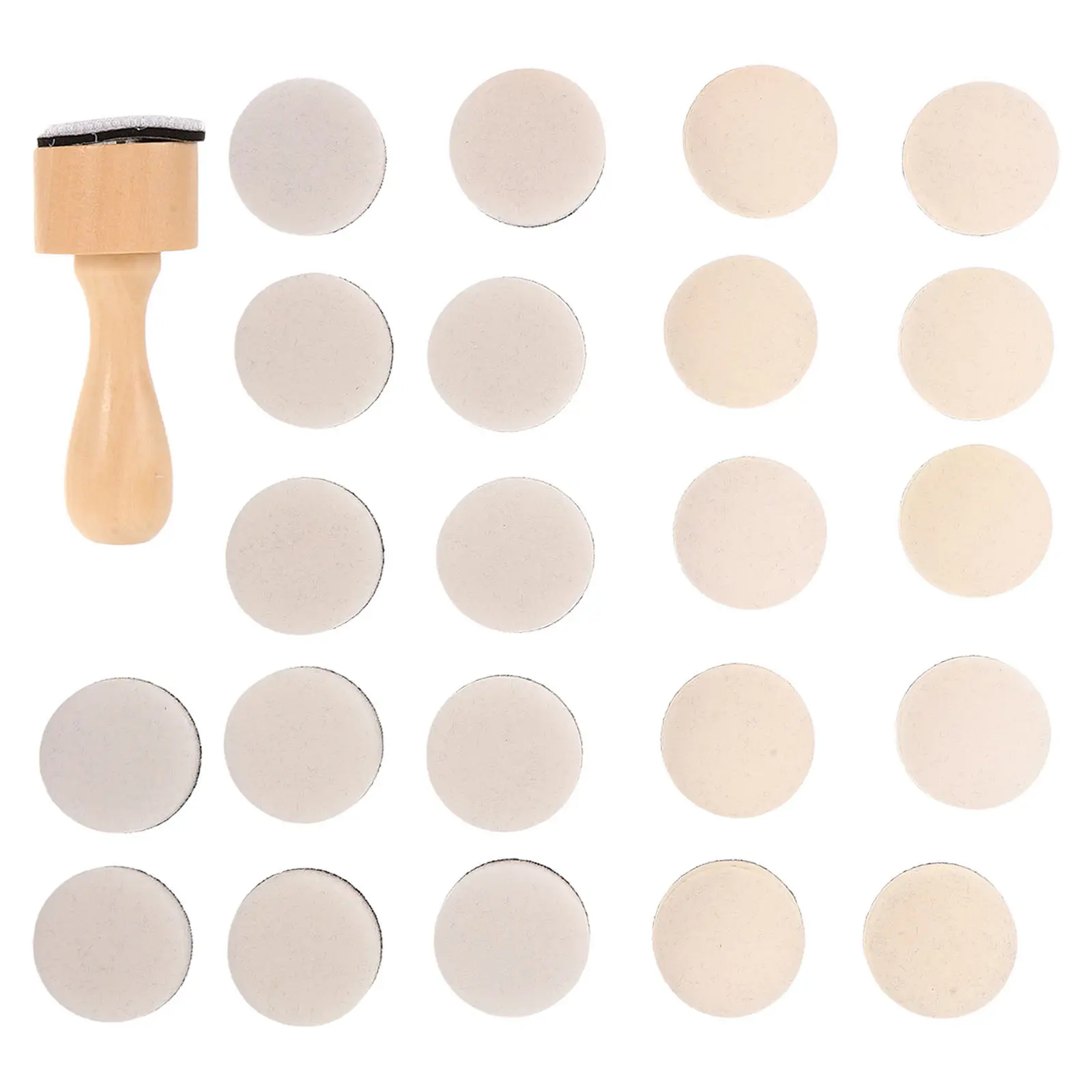 1Set Mini Round Ink Blending Tool with 12 Flat 10 Domed Replacement Foam Pads for Distress Ink Pads Card Making Scrapbooking