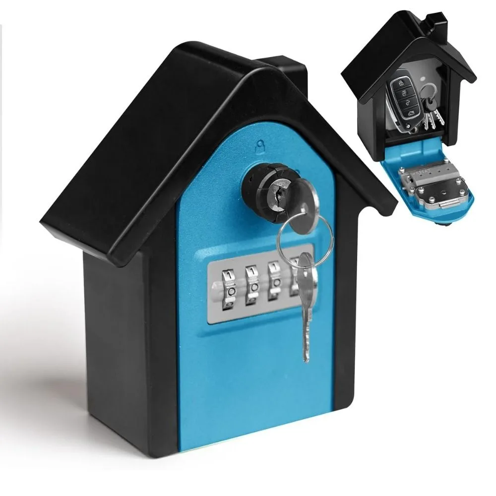 Resettable Combination Key Lock Box Weatherproof Large Capacity Combination Lockbox Waterproof High-capacity Security Lock Box