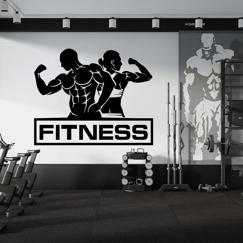 Gym Wall Decal Gym Wall Decor Vinyl Letter Decal Gym Quotes Decal Gym Fitness Wall Sticker for Gym Window Decor Decals A770