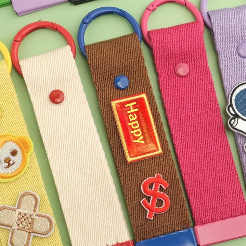 Colorful Webbing Strap Keychain Lanyard Ribbon Rope Soft Sturdy Design for Keys Card Holder Backpack