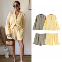 Summer Sets Women's 2025 New Elastic Waist Shorts Sets Street Fashion Straight Shirt 2-piece Elegant Youth Holiday Women's Set