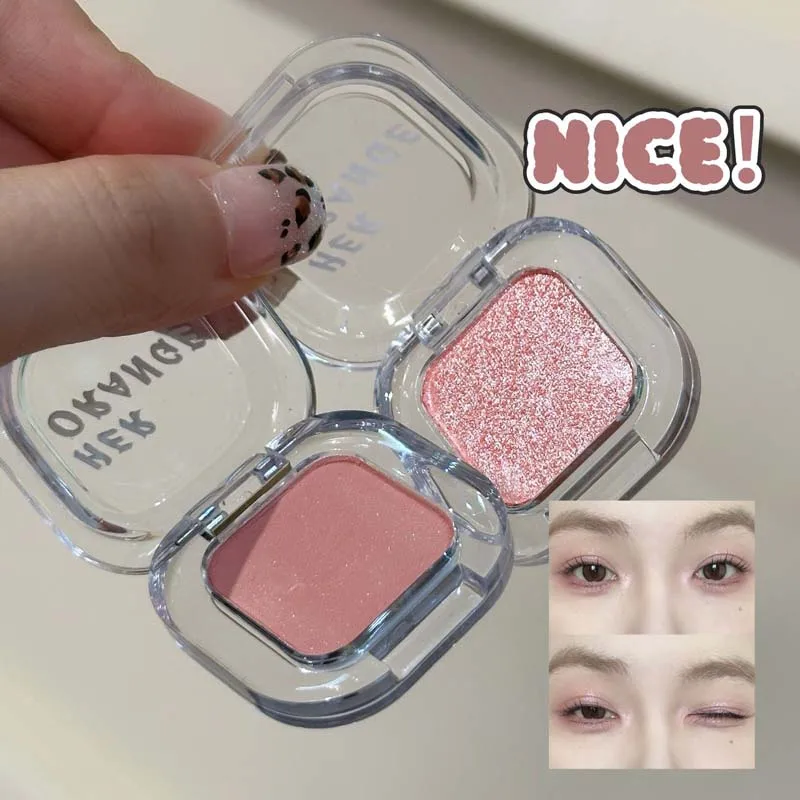 لوحة ظلال عيون بلون أحمر غير لامع وبني لؤلؤي لامع منخفض التشبع لتسليط الضوء على مكياج ظلال العيون الأرضية