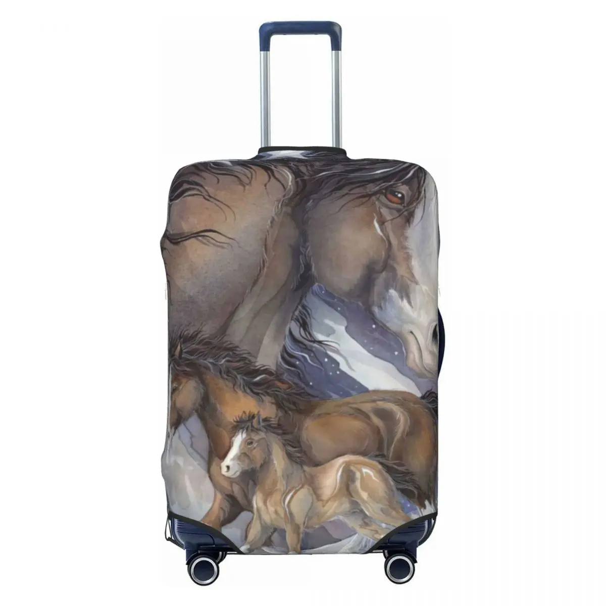 Horses Print Luggage Protective Dust Covers Elastic Waterproof 18-32inch Suitcase Cover Travel Accessories