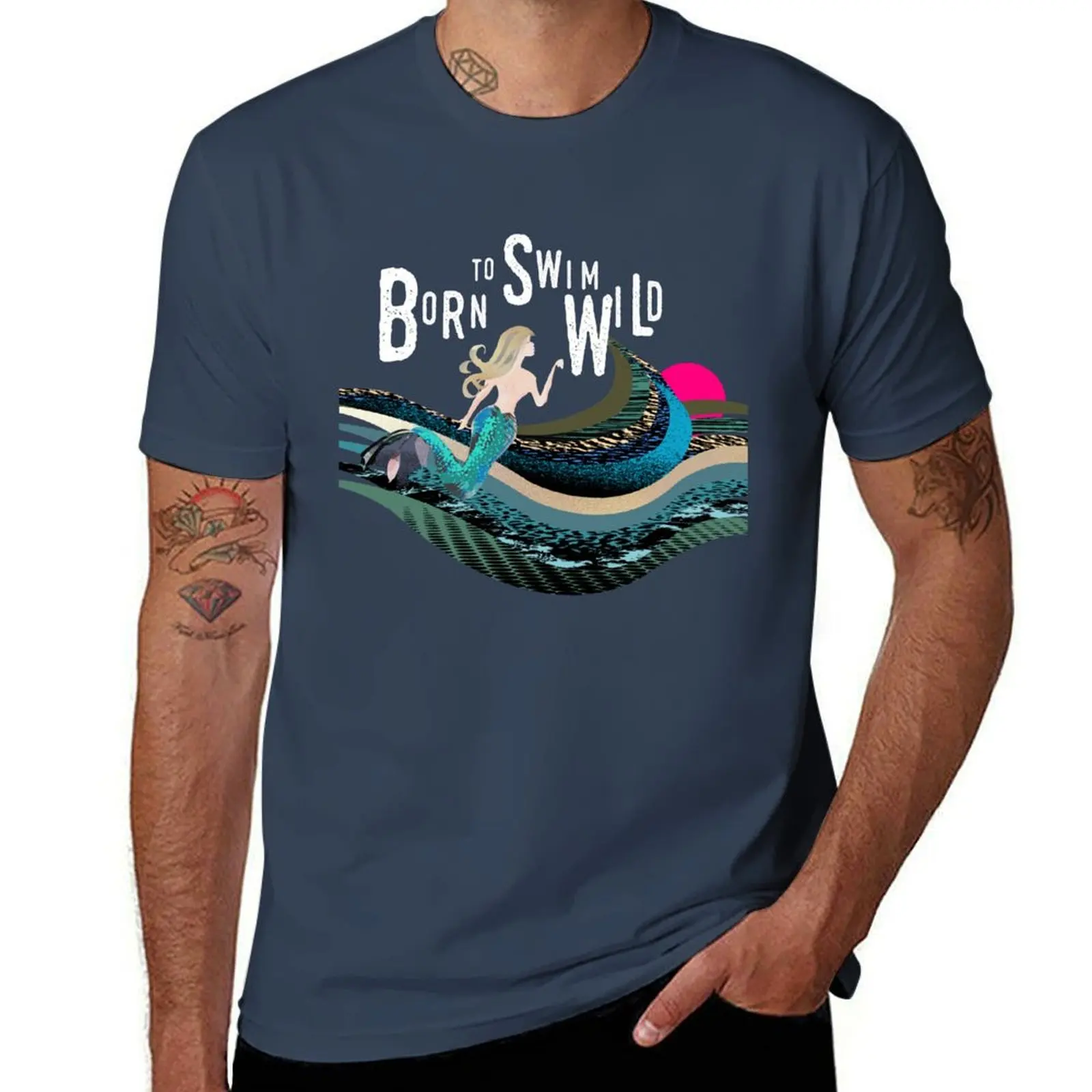 

Wild open water swimming, winter bathers. Born to swim mermaid for swimmer lovers. Caroline Laursen Original T-Shirt