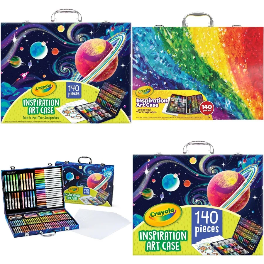 

Crayola Inspiration Art Case Space Coloring Set 140pcs Art Kit for Includes Crayons Markers Pencils Perfect for Creative Play a