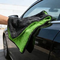 Toalla de Limpieza para Auto de 1400GSM, Toalla de Secado Extra Grande, Doble Cara, Microfibra de Alta Absorción, Suave, Anti-Rayones