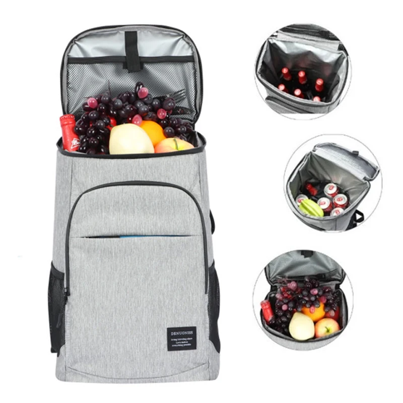 30L Soft Insulated Cooler Bag Men 30 Cans 100% Leakproof Beer Cooler Backpack 600D Oxford Waterproof Outdoor Picnic Thermal Bag