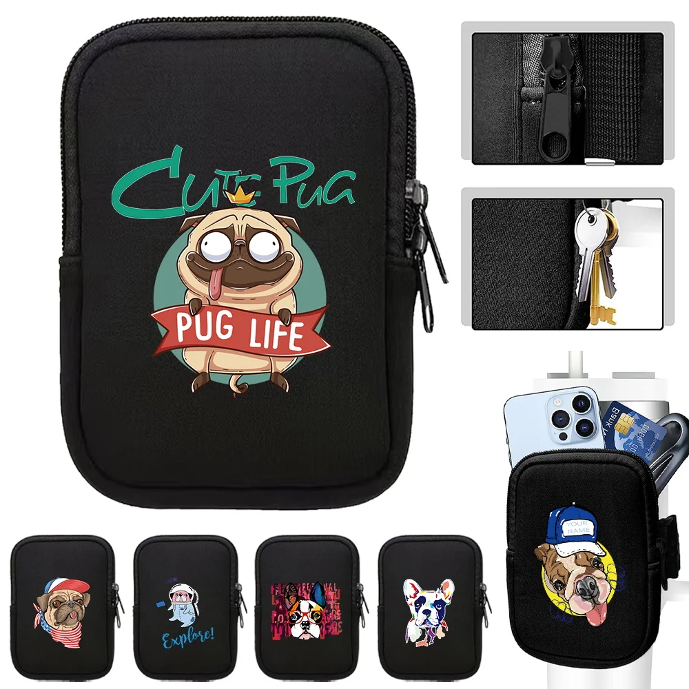 Sports Water Cup Bags Outdoor Sports Multifunctional Water Bottle Pouch Double Small Item Storage Bag Dog Pattern Series