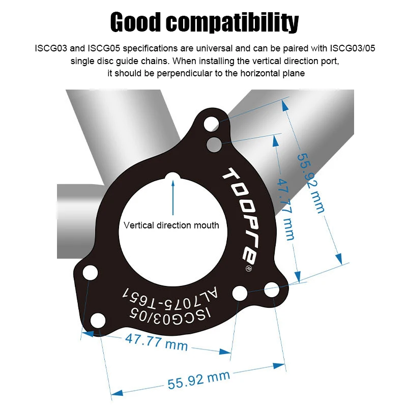 ChamRider Bicycle Chain Guide Bike BB lock turn ISCG03/05 Single Chainring System Chainwheel Protector Plate
