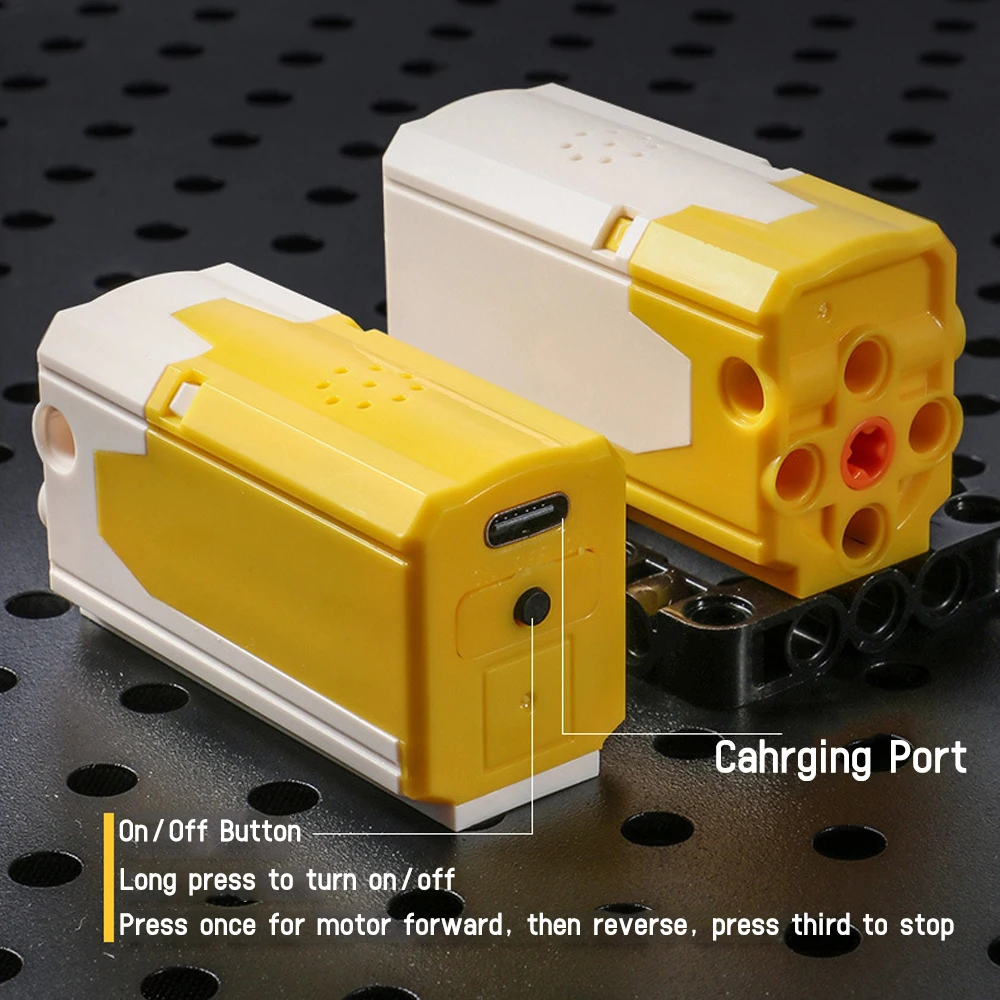 MOC ชาร์จไร้สาย M/L มอเตอร์สนับสนุน APP รีโมทคอนโทรลปรับความเร็วสําหรับ Building Blocks Power ฟังก์ชั่น 9686 8883 88003