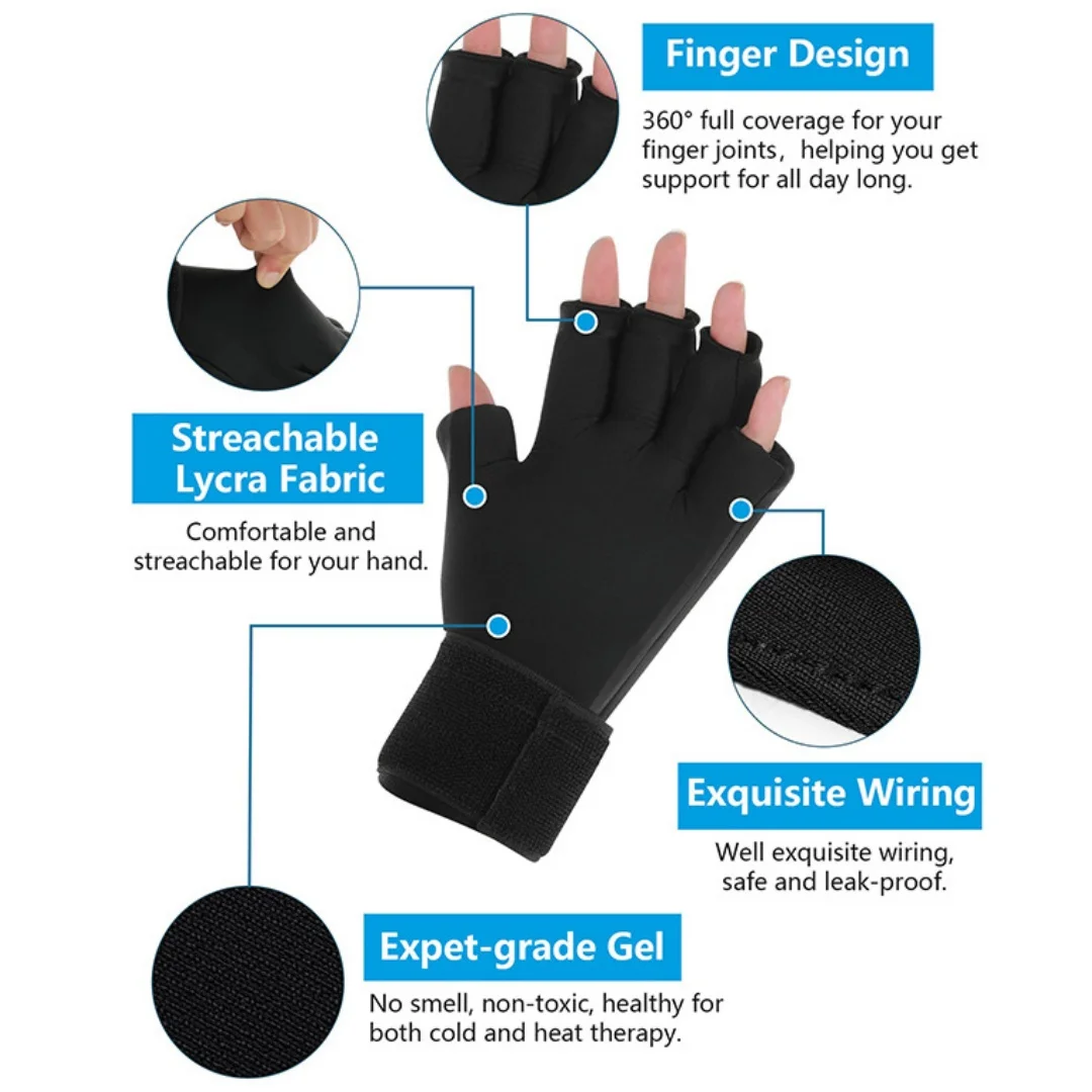 1 stücke Einstellbare Finger Arthritis Kompression Handschuh mit Handgelenk Strap Icing Finger Dampf Pack Heißer Drücken Hand Handgelenk Eis pack