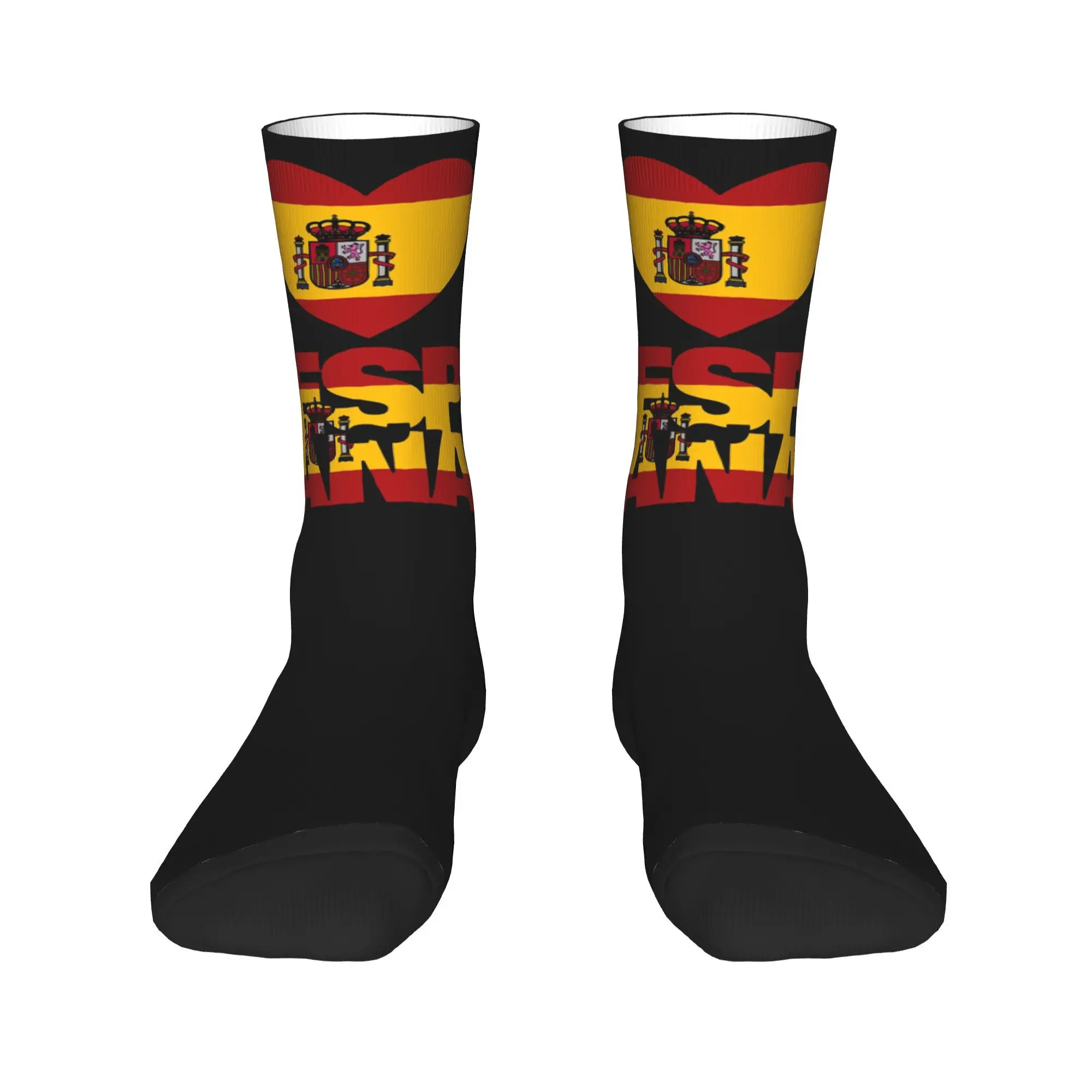 جميع المواسم اسبانيا العلم خريطة الجوارب Harajuku امتصاص العرق جوارب الرياضة الأوسط جوارب أنبوبية لينة للرجال النساء هدايا عيد الميلاد