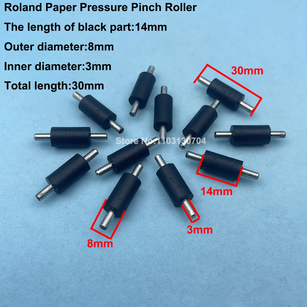 12PCS Roland Paper Pressure Pinch Roller ruota in gomma per Roland FJ740 SC545 SJ745 FP740 SJ1000 AJ1000 RA640 RE640 RF640 RS540