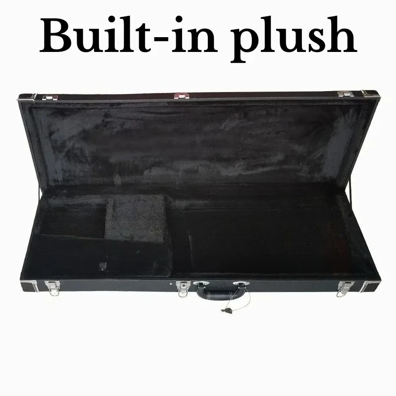 Leather Square Electric Guitar Case Shockproof Waterproof Portable Stable Hard Electric Guitar Box Musical Instrument Accessory