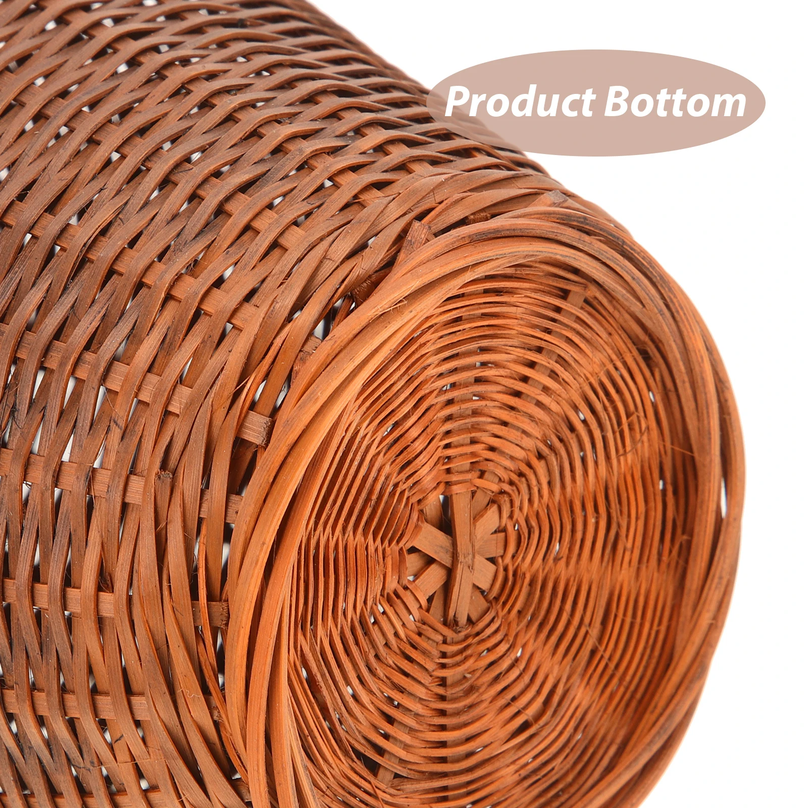 

Bamboo Vase for Flower Arrangement Woven Zen Light Brown Decor Basket Bottle Office Handmade Home Desk Container