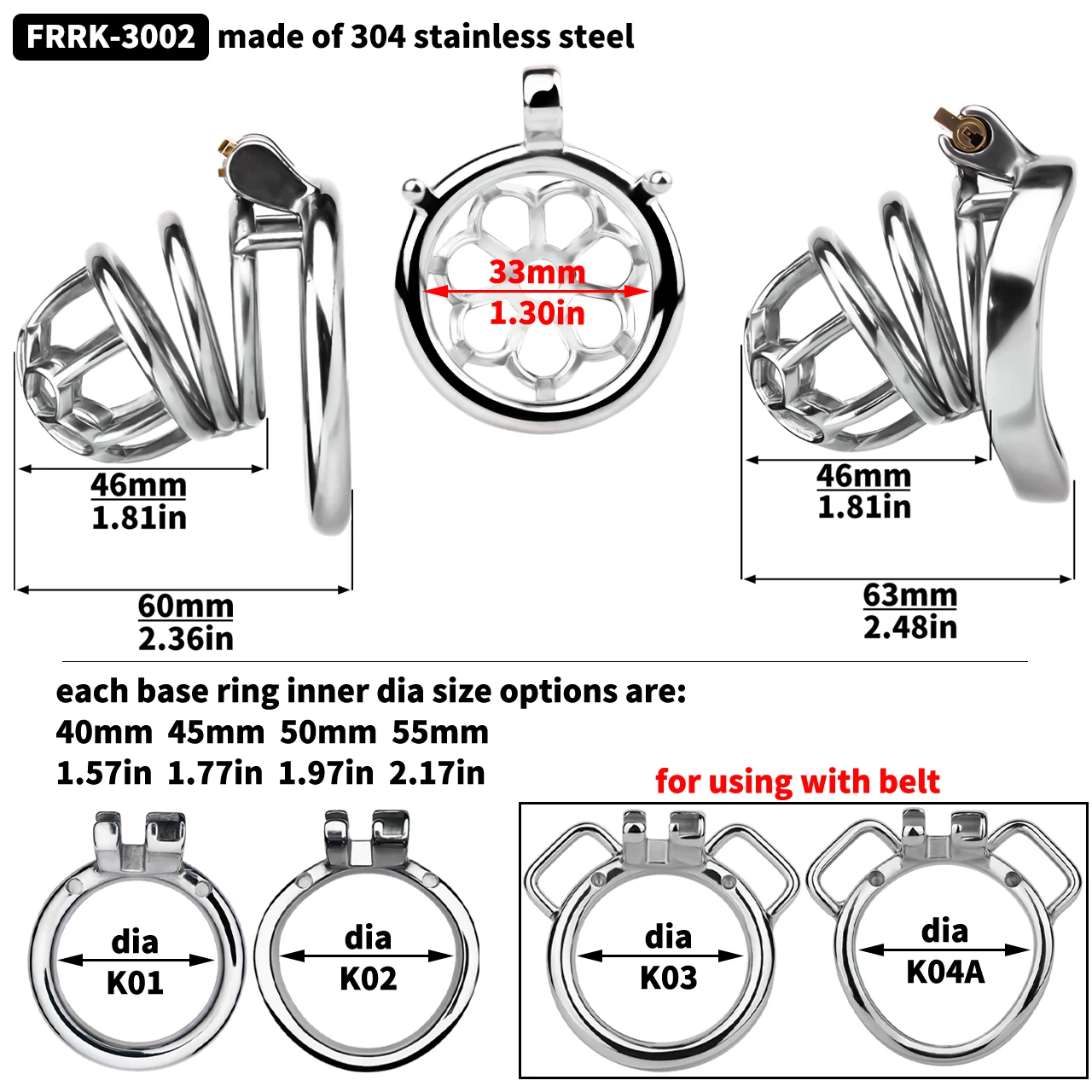 FRRK Dormant BDSM Hollow Chastity Cock Cage Built-in Lock Penis Abstinence Role Playing Erotic Adult Sex Toy for Men Gay Sexshop - view 2