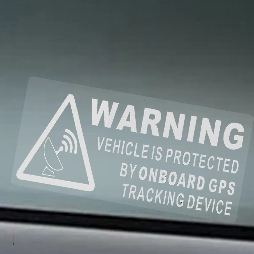 4X WARNING On Board GPS Tracking Device Vehicle Sign Sticker Protected By Car Van Boat Taxi Safety Alarm Dash Decal