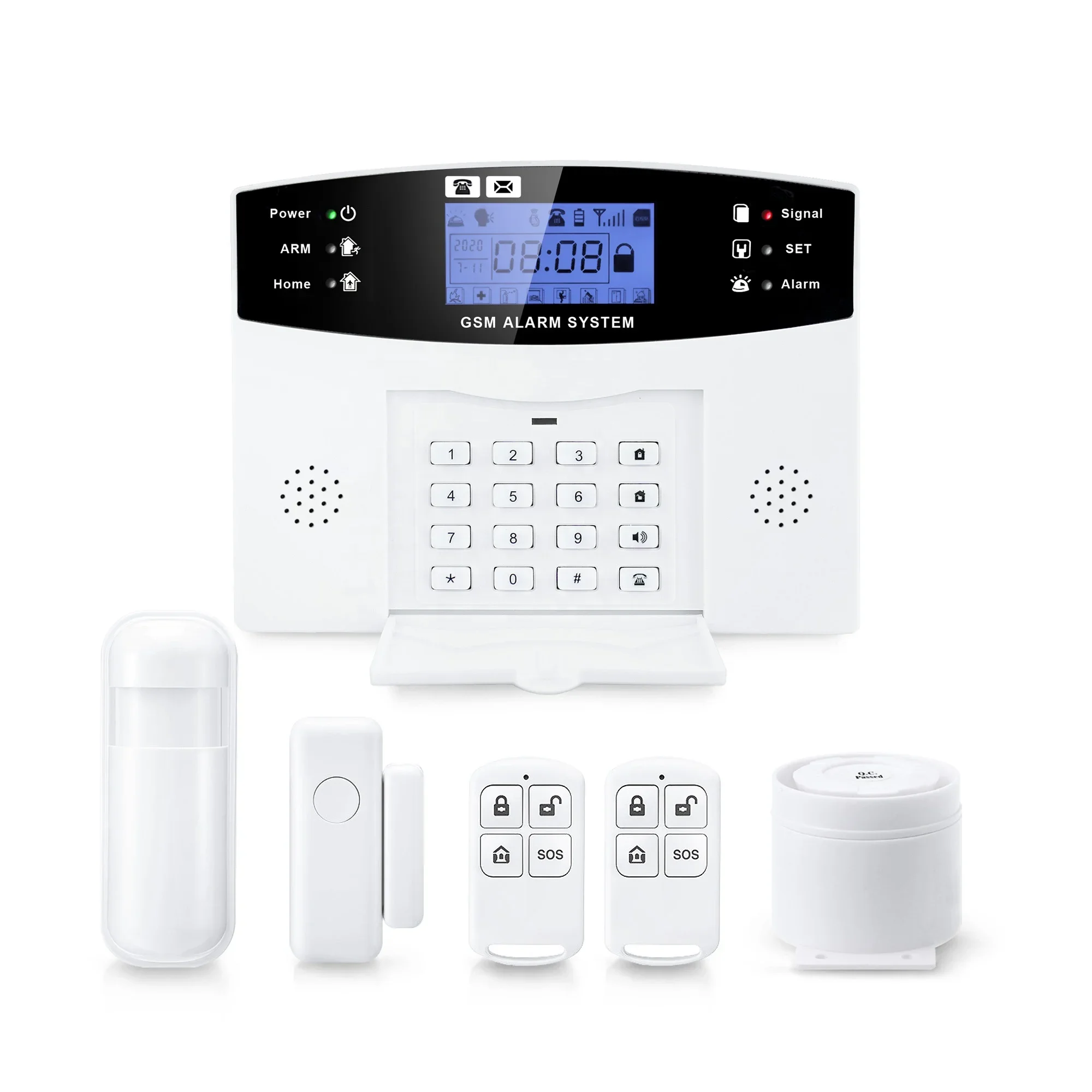 

Wholesale Tuya Smart 200 Wireless & 8 Wired Zones WiFi GSM Home Alarm Security System Kit With App Remote Control PST-PG500-TY